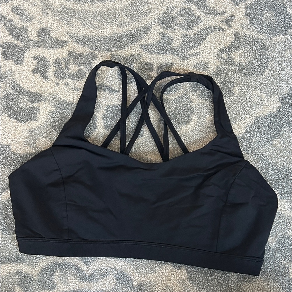 Lululemon Athletica Black Strappy Sports Bra